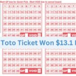 S'pore Pools Toto jackpot snowballs to S$10 million for Nov. 6 draw