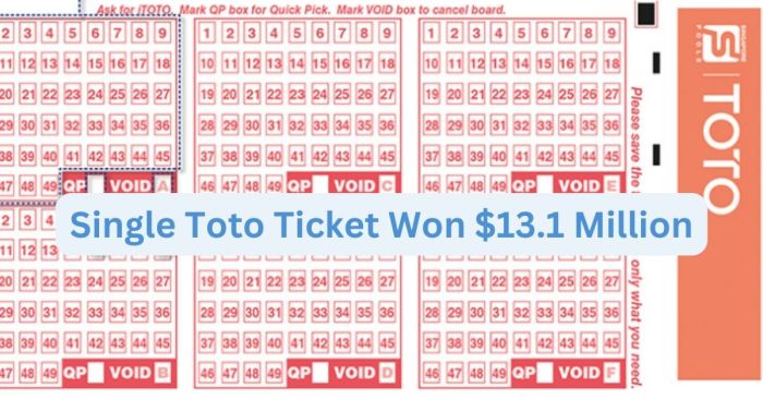 S'pore Pools Toto jackpot snowballs to S$10 million for Nov. 6 draw